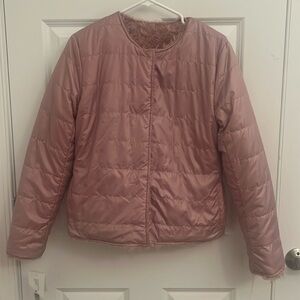 NWT Via Spiga Reversible Curly Faux Fur Coat Size S Lightweight